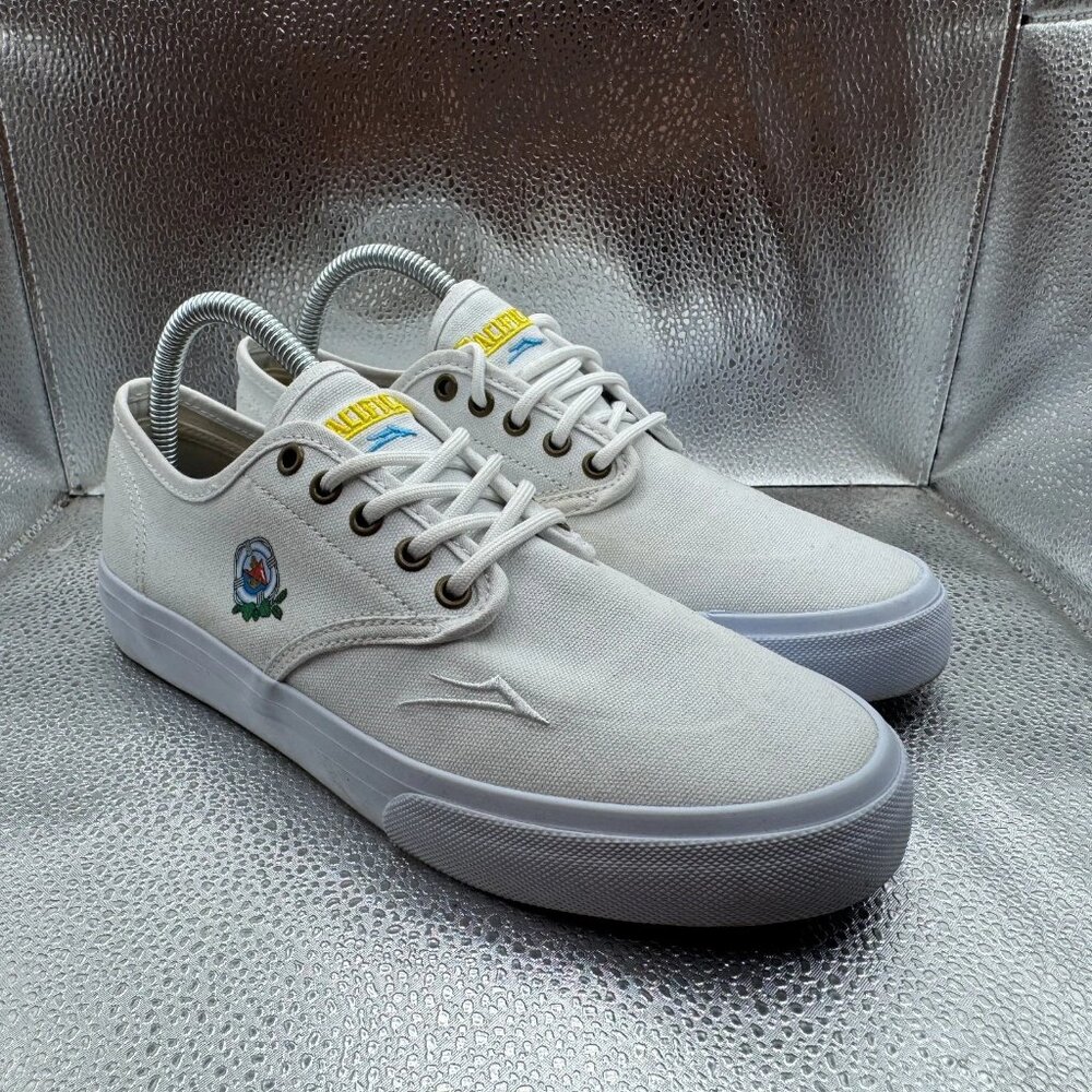 Size 7 Lakai Oxford Pacifico White Mens‎ Low Top Lace Up Sneaker Shoe SMU